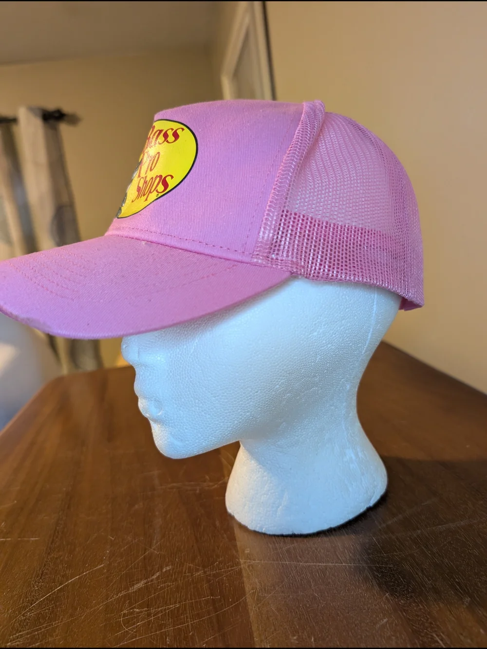 Bass Pro Shops Pink Logo Mesh Fishing Cap Unisex Trucker Hat